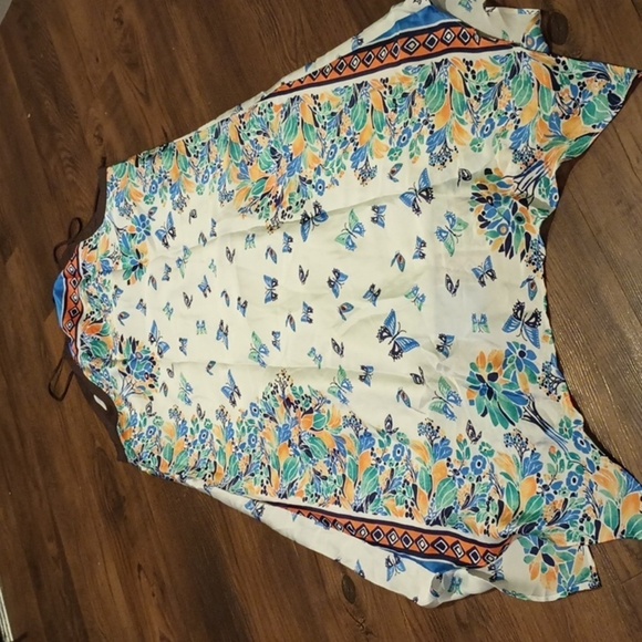 Allen B by Allen Shwartz Asymptomatic Butterfly Floral Handkerchief Dress A26 - Picture 6 of 6